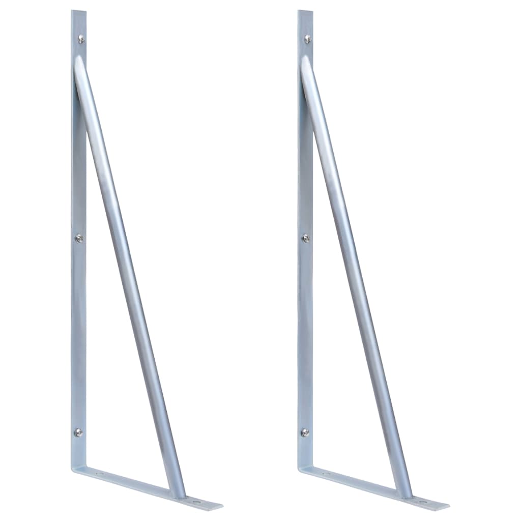 Support Brackets for Fence Post 2 pcs Galvanised Steel- Fence & Gate Accessories - HomeShopIreland - Home Shop Ireland - Fence & Gate Accessories - Support Brackets for Fence Post 2 pcs Galvanised Steel
