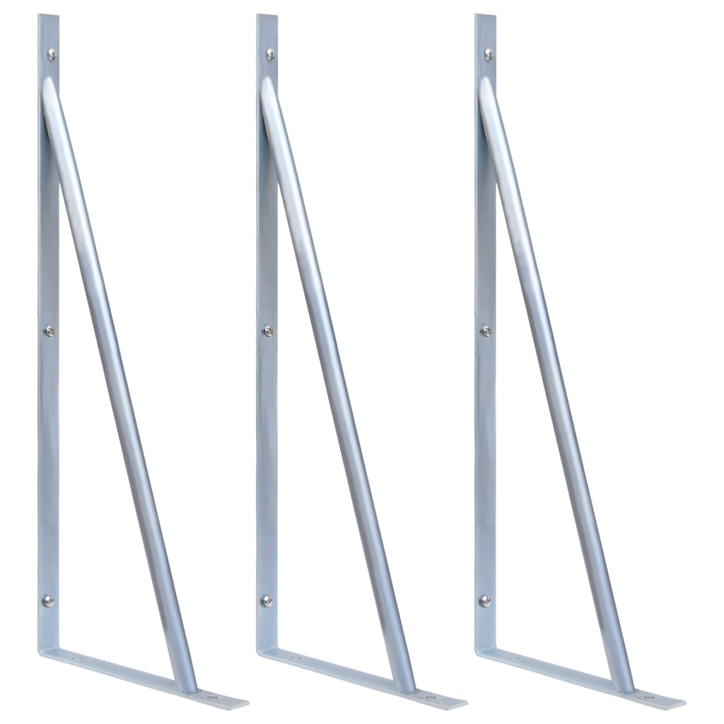 Support Brackets for Fence Post 3 pcs Galvanised Steel- Fence & Gate Accessories - HomeShopIreland - Home Shop Ireland - Fence & Gate Accessories - Support Brackets for Fence Post 3 pcs Galvanised Steel
