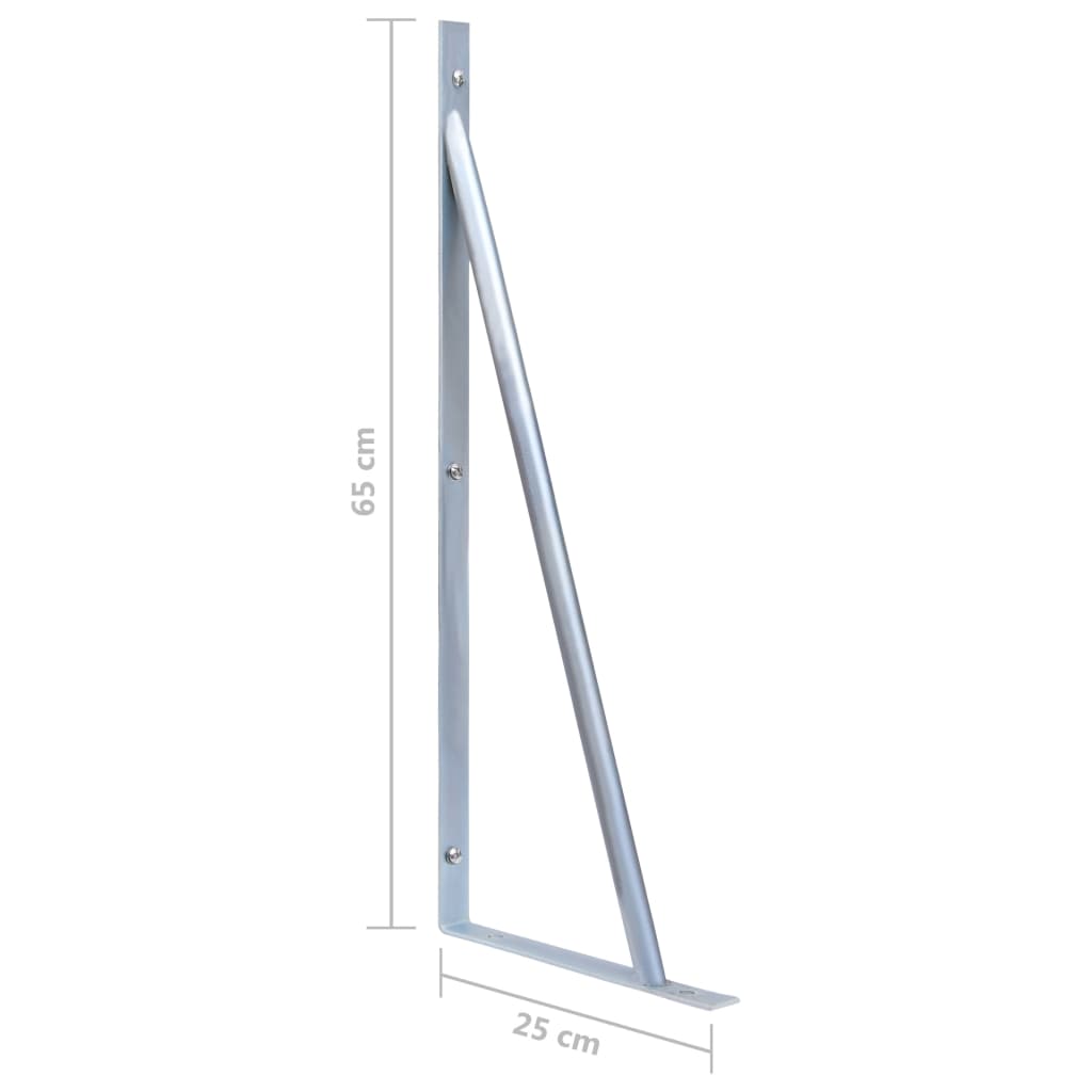 Support Brackets for Fence Post 3 pcs Galvanised Steel- Fence & Gate Accessories - HomeShopIreland - Home Shop Ireland - Fence & Gate Accessories - Support Brackets for Fence Post 3 pcs Galvanised Steel