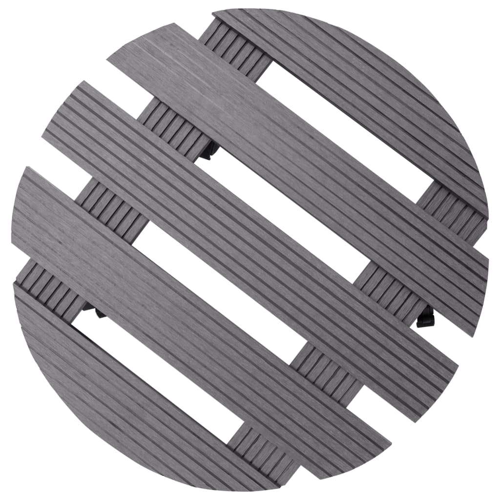 Plant Trolleys 2 pcs Grey Ã˜30x7.5 cm WPC- Plant Stands - HomeShopIreland - Home Shop Ireland - Plant Stands - Plant Trolleys 2 pcs Grey Ã˜30x7.5 cm WPC