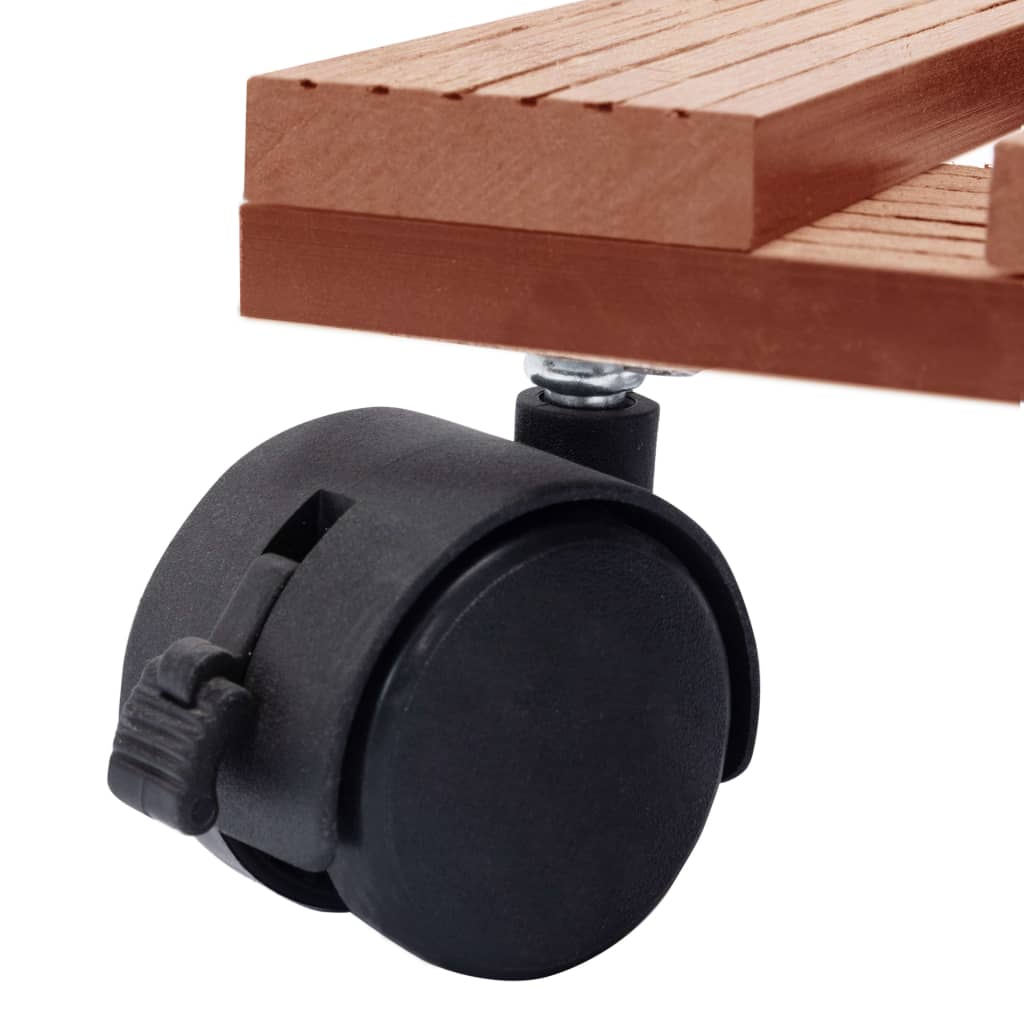 Plant Trolleys 2 pcs Brown 30x30x7.5 cm WPC- Plant Stands - HomeShopIreland - Home Shop Ireland - Plant Stands - Plant Trolleys 2 pcs Brown 30x30x7.5 cm WPC