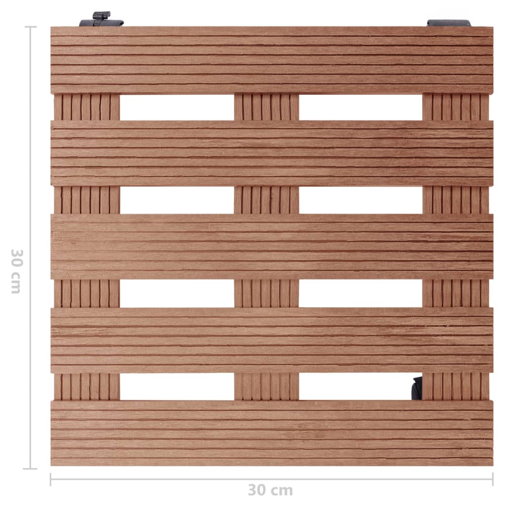 Plant Trolleys 2 pcs Brown 30x30x7.5 cm WPC- Plant Stands - HomeShopIreland - Home Shop Ireland - Plant Stands - Plant Trolleys 2 pcs Brown 30x30x7.5 cm WPC