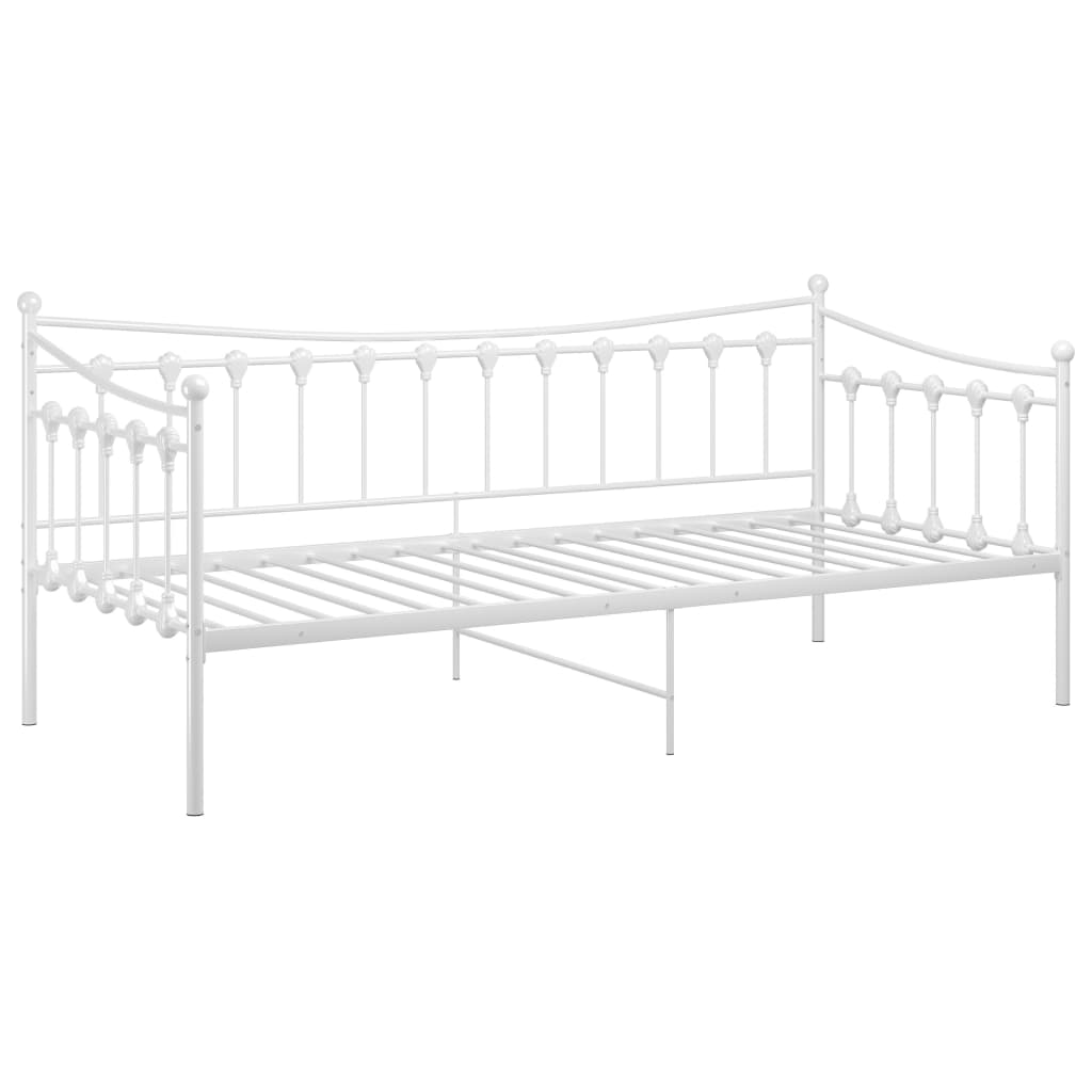 Sofa Bed Frame White Metal 90x200 cm- Beds & Bed Frames - HomeShopIreland - Home Shop Ireland - Beds & Bed Frames - Sofa Bed Frame White Metal 90x200 cm
