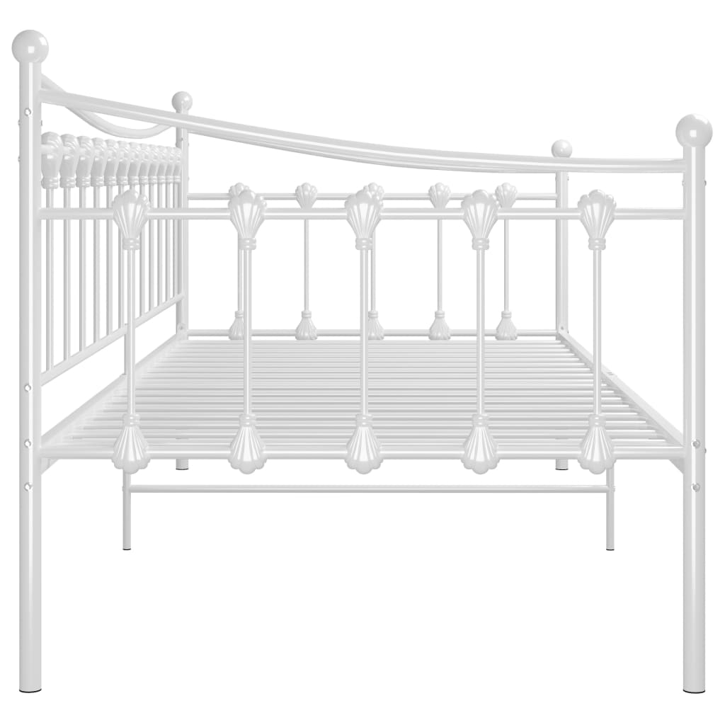 Sofa Bed Frame White Metal 90x200 cm- Beds & Bed Frames - HomeShopIreland - Home Shop Ireland - Beds & Bed Frames - Sofa Bed Frame White Metal 90x200 cm