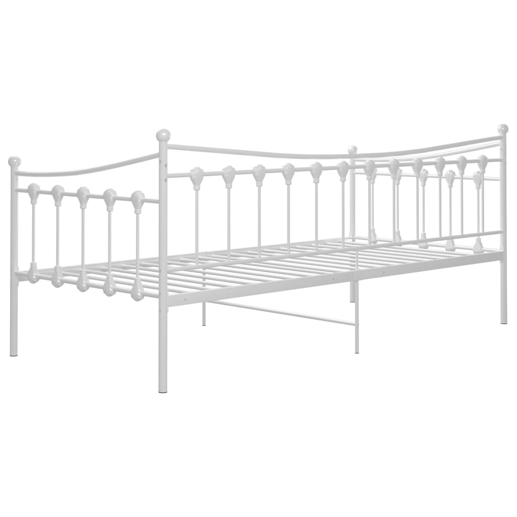 Sofa Bed Frame White Metal 90x200 cm- Beds & Bed Frames - HomeShopIreland - Home Shop Ireland - Beds & Bed Frames - Sofa Bed Frame White Metal 90x200 cm