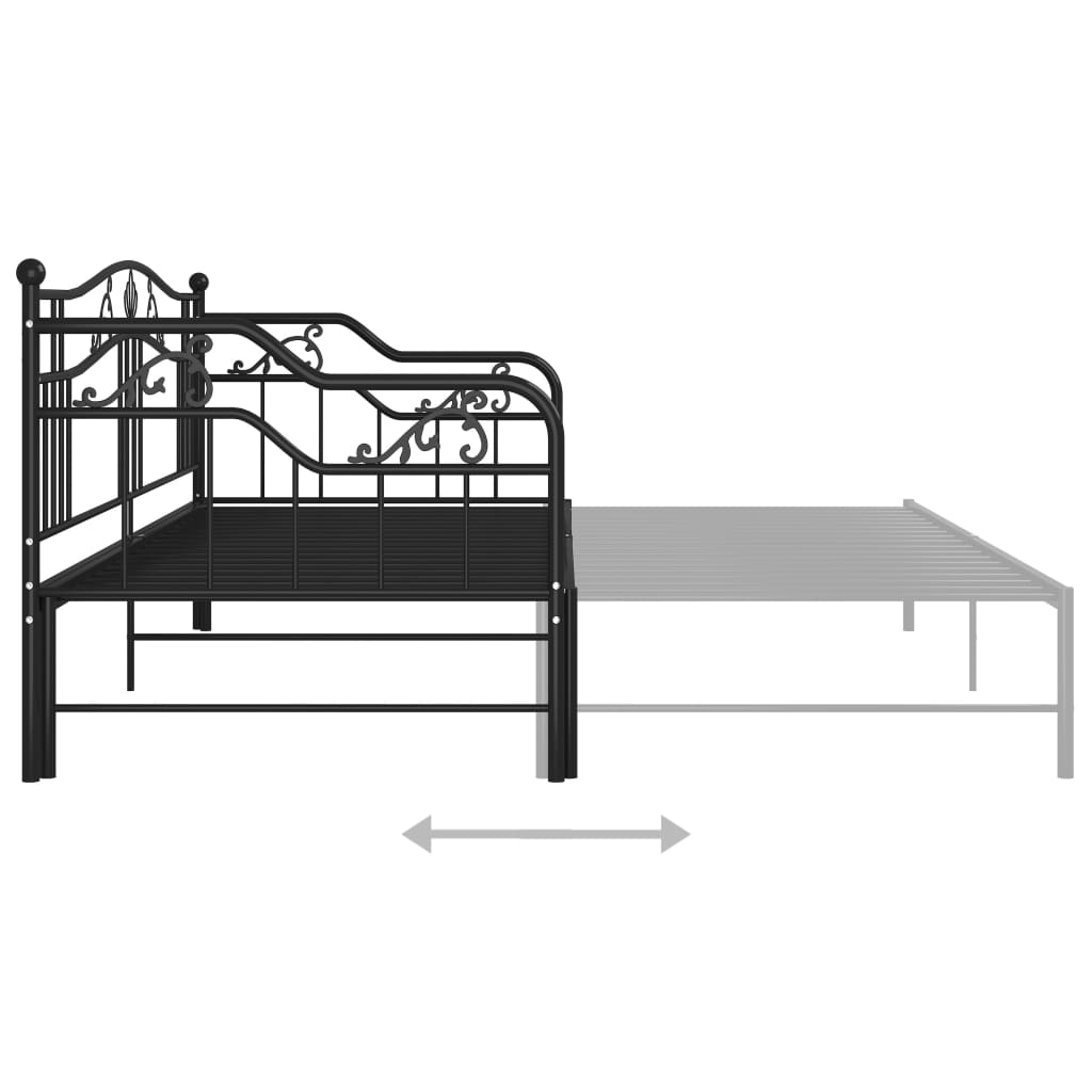 Steel bed with pull out deals