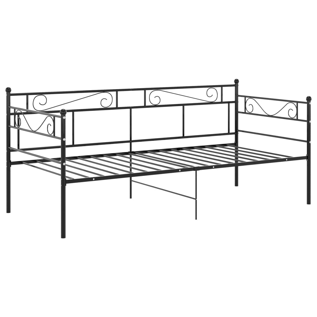 Sofa Bed Frame Black Metal 90x200 cm- Beds & Bed Frames - HomeShopIreland - Home Shop Ireland - Beds & Bed Frames - Sofa Bed Frame Black Metal 90x200 cm