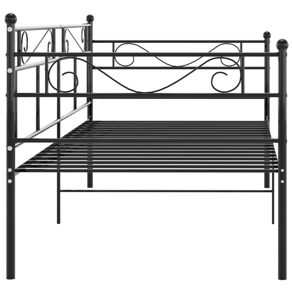 Sofa Bed Frame Black Metal 90x200 cm- Beds & Bed Frames - HomeShopIreland - Home Shop Ireland - Beds & Bed Frames - Sofa Bed Frame Black Metal 90x200 cm