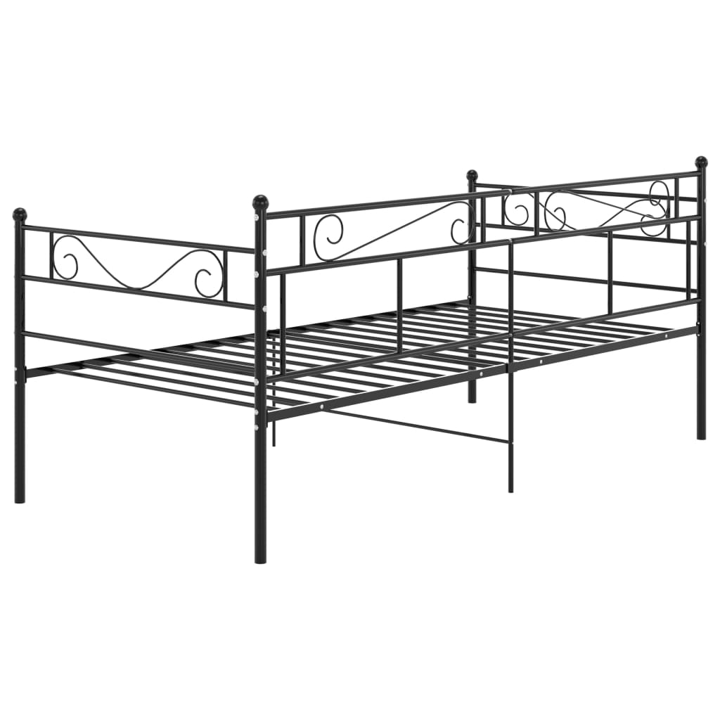 Sofa Bed Frame Black Metal 90x200 cm- Beds & Bed Frames - HomeShopIreland - Home Shop Ireland - Beds & Bed Frames - Sofa Bed Frame Black Metal 90x200 cm