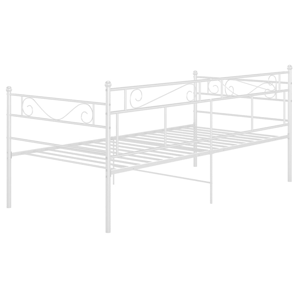 Sofa Bed Frame White Metal 90x200 cm- Beds & Bed Frames - HomeShopIreland - Home Shop Ireland - Beds & Bed Frames - Sofa Bed Frame White Metal 90x200 cm