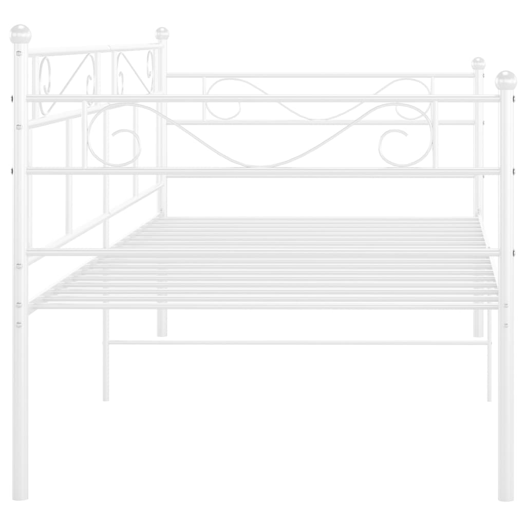 Sofa Bed Frame White Metal 90x200 cm- Beds & Bed Frames - HomeShopIreland - Home Shop Ireland - Beds & Bed Frames - Sofa Bed Frame White Metal 90x200 cm