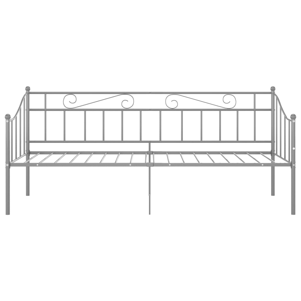 Sofa Bed Frame Grey Metal 90x200 cm- Beds & Bed Frames - HomeShopIreland - Home Shop Ireland - Beds & Bed Frames - Sofa Bed Frame Grey Metal 90x200 cm