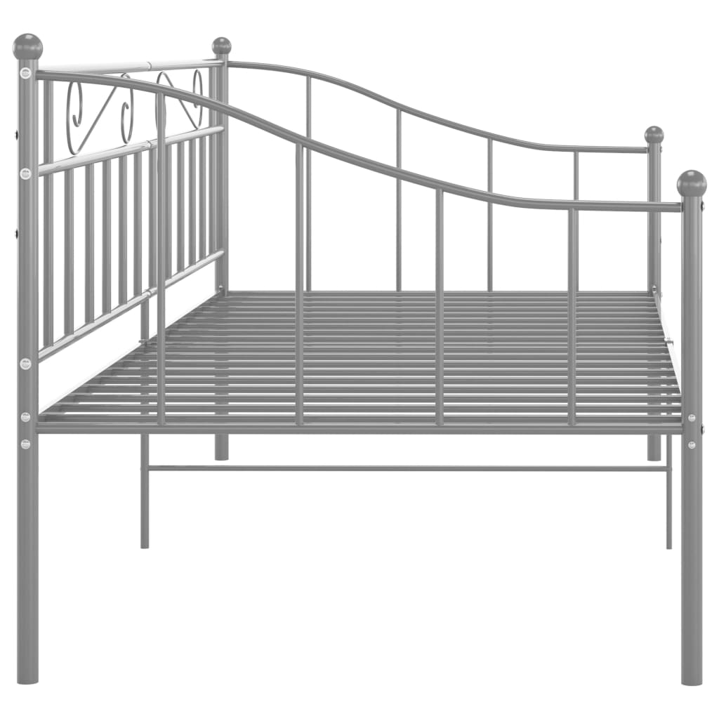 Sofa Bed Frame Grey Metal 90x200 cm- Beds & Bed Frames - HomeShopIreland - Home Shop Ireland - Beds & Bed Frames - Sofa Bed Frame Grey Metal 90x200 cm