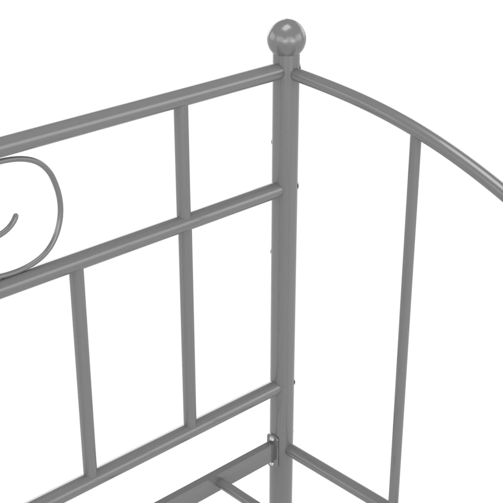 Sofa Bed Frame Grey Metal 90x200 cm- Beds & Bed Frames - HomeShopIreland - Home Shop Ireland - Beds & Bed Frames - Sofa Bed Frame Grey Metal 90x200 cm