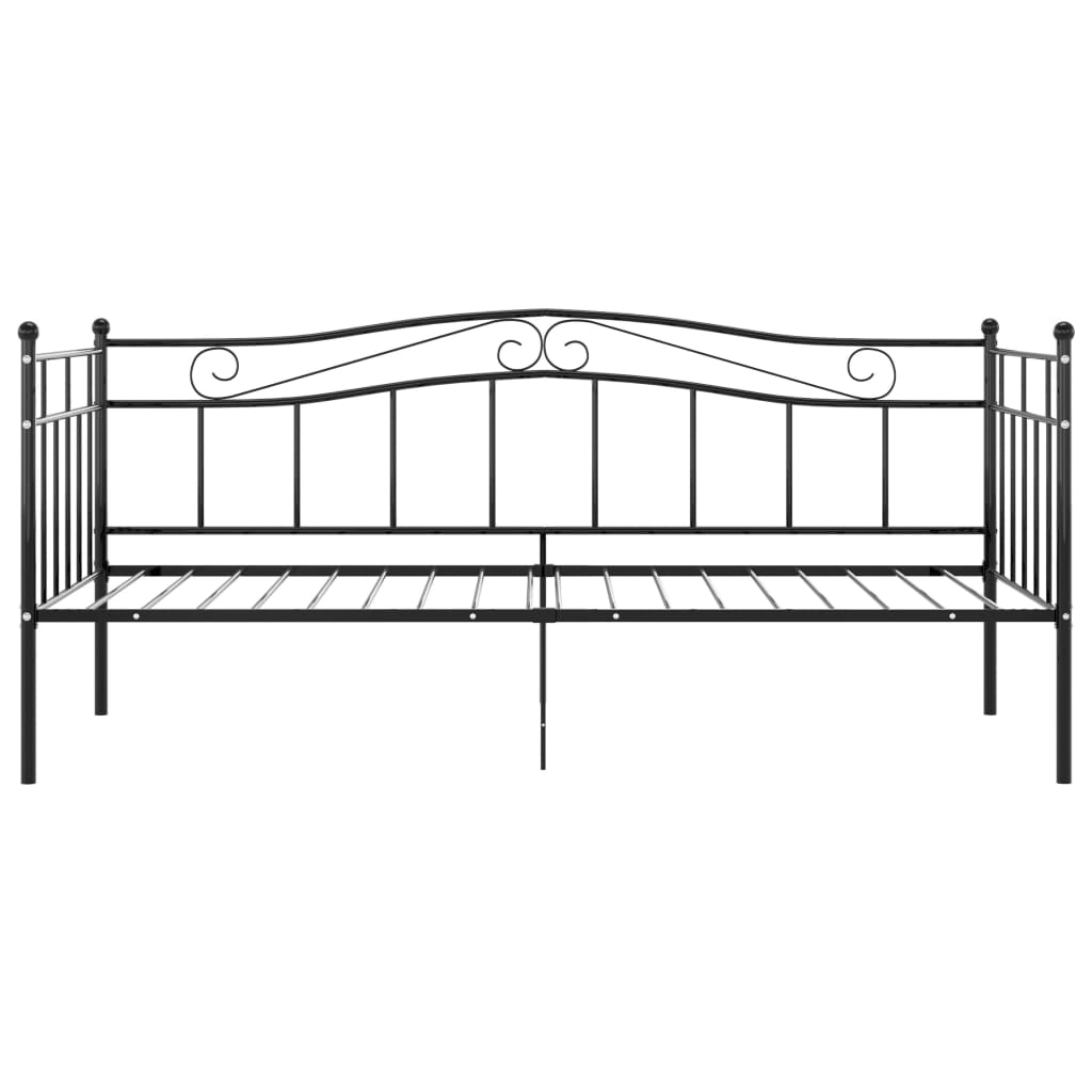 Sofa Bed Frame Black Metal 90x200 cm- Beds & Bed Frames - HomeShopIreland - Home Shop Ireland - Beds & Bed Frames - Sofa Bed Frame Black Metal 90x200 cm