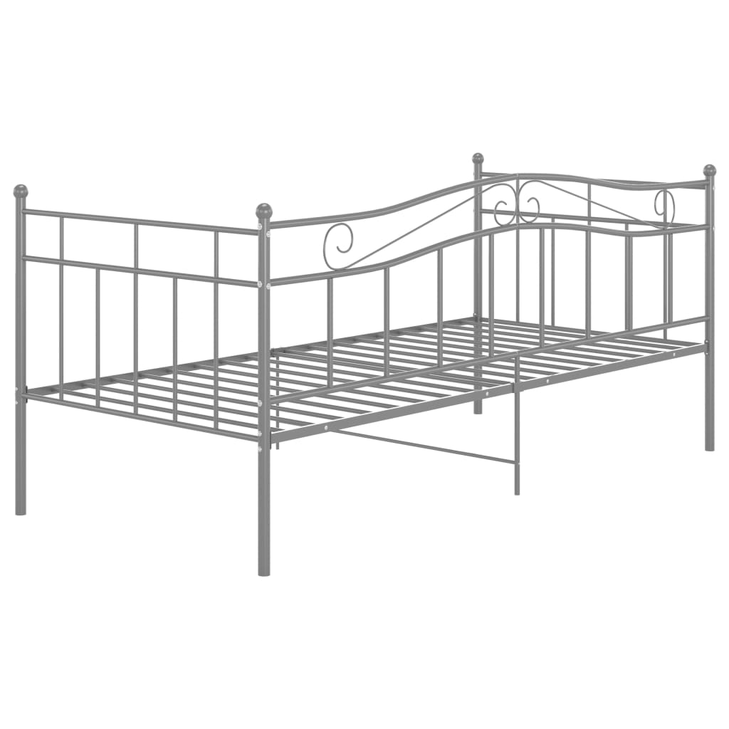 Sofa Bed Frame Grey Metal 90x200 cm- Beds & Bed Frames - HomeShopIreland - Home Shop Ireland - Beds & Bed Frames - Sofa Bed Frame Grey Metal 90x200 cm