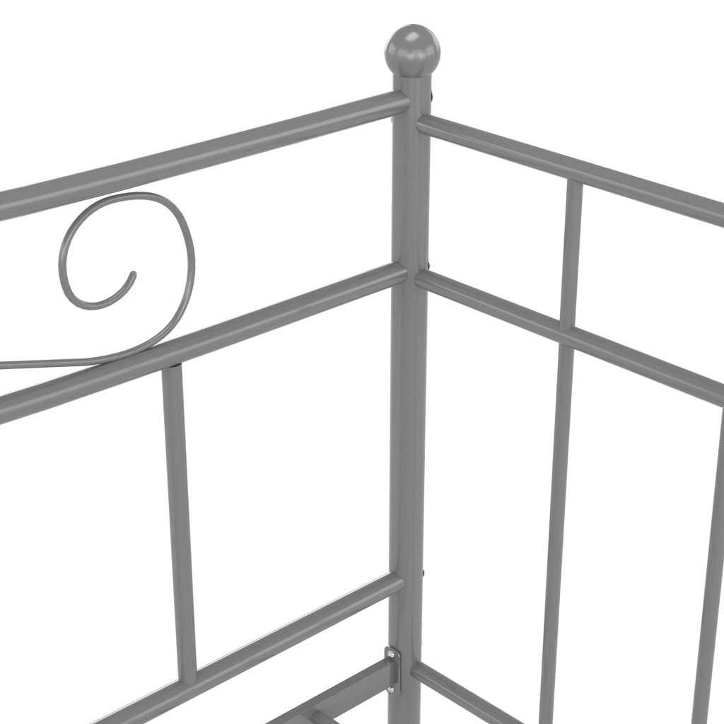 Sofa Bed Frame Grey Metal 90x200 cm- Beds & Bed Frames - HomeShopIreland - Home Shop Ireland - Beds & Bed Frames - Sofa Bed Frame Grey Metal 90x200 cm
