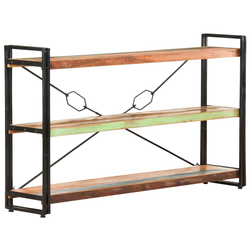 3-Tier Bookcase 140x30x80 cm Solid Reclaimed Wood- Bookcases & Standing Shelves - HomeShopIreland - Home Shop Ireland - Bookcases & Standing Shelves - 3-Tier Bookcase 140x30x80 cm Solid Reclaimed Wood
