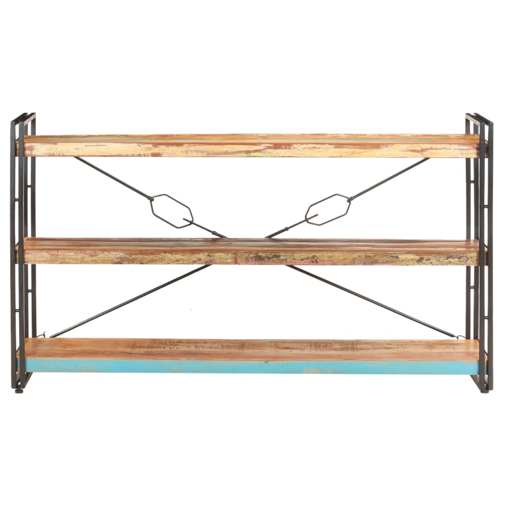 3-Tier Bookcase 140x30x80 cm Solid Reclaimed Wood- Bookcases & Standing Shelves - HomeShopIreland - Home Shop Ireland - Bookcases & Standing Shelves - 3-Tier Bookcase 140x30x80 cm Solid Reclaimed Wood