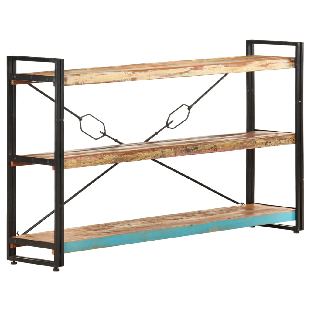 3-Tier Bookcase 140x30x80 cm Solid Reclaimed Wood- Bookcases & Standing Shelves - HomeShopIreland - Home Shop Ireland - Bookcases & Standing Shelves - 3-Tier Bookcase 140x30x80 cm Solid Reclaimed Wood