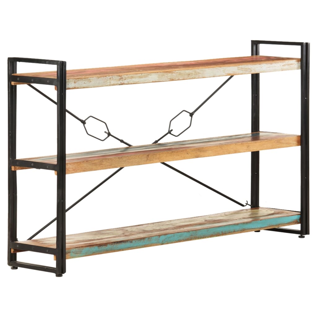 3-Tier Bookcase 140x30x80 cm Solid Reclaimed Wood- Bookcases & Standing Shelves - HomeShopIreland - Home Shop Ireland - Bookcases & Standing Shelves - 3-Tier Bookcase 140x30x80 cm Solid Reclaimed Wood