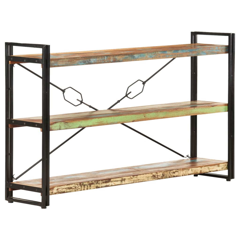 3-Tier Bookcase 140x30x80 cm Solid Reclaimed Wood- Bookcases & Standing Shelves - HomeShopIreland - Home Shop Ireland - Bookcases & Standing Shelves - 3-Tier Bookcase 140x30x80 cm Solid Reclaimed Wood