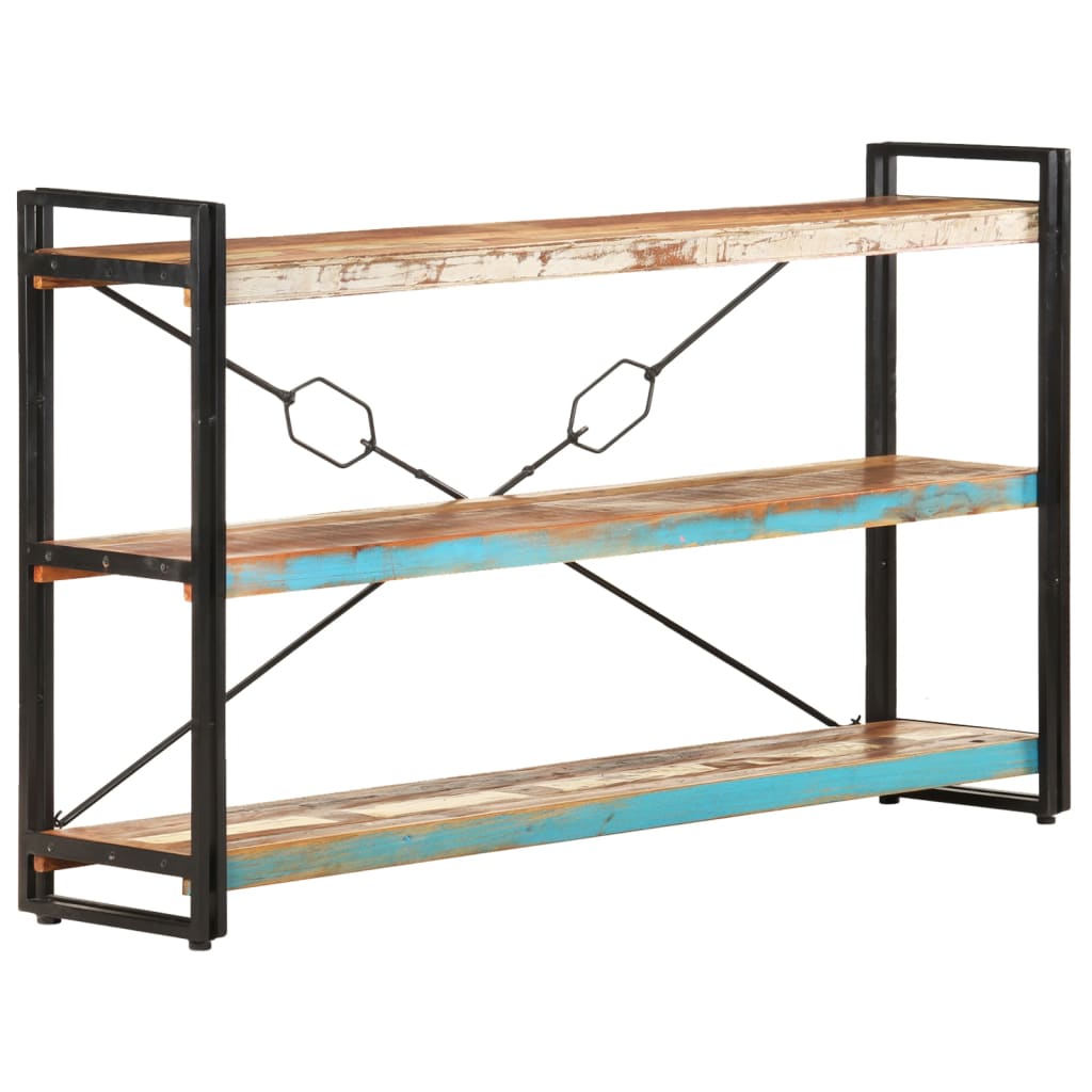 3-Tier Bookcase 140x30x80 cm Solid Reclaimed Wood- Bookcases & Standing Shelves - HomeShopIreland - Home Shop Ireland - Bookcases & Standing Shelves - 3-Tier Bookcase 140x30x80 cm Solid Reclaimed Wood