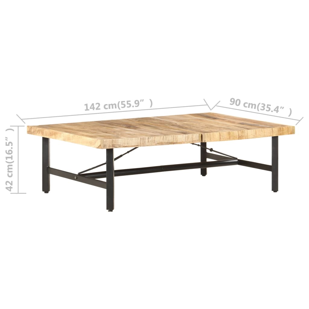 Coffee Table 142x90x42 cm Solid Mango Wood- Coffee Tables - HomeShopIreland - Home Shop Ireland - Coffee Tables - Coffee Table 142x90x42 cm Solid Mango Wood