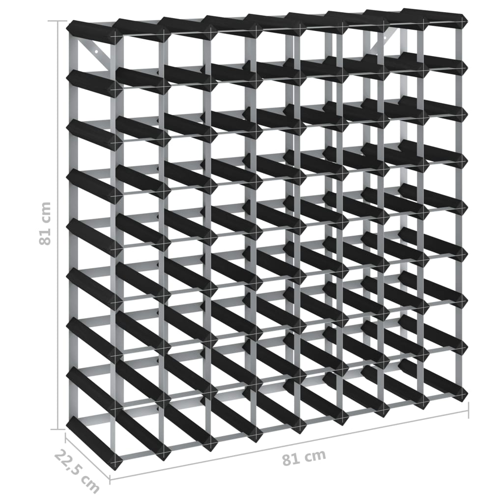 Wine Rack for 72 Bottles Black Solid Pine Wood- Wine Racks - HomeShopIreland - Home Shop Ireland - Wine Racks - Wine Rack for 72 Bottles Black Solid Pine Wood