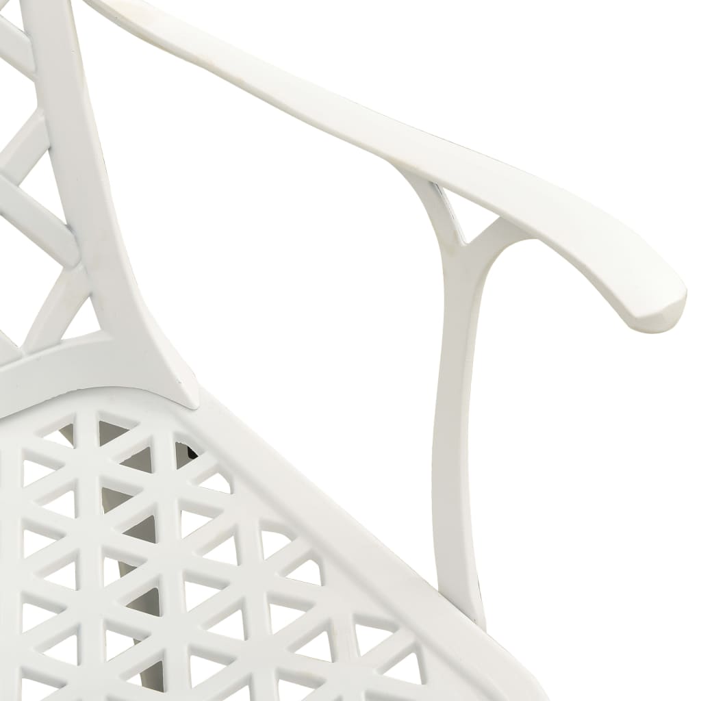 3 Piece Bistro Set Cast Aluminium White- Outdoor Furniture Sets - HomeShopIreland - Home Shop Ireland - Outdoor Furniture Sets - 3 Piece Bistro Set Cast Aluminium White
