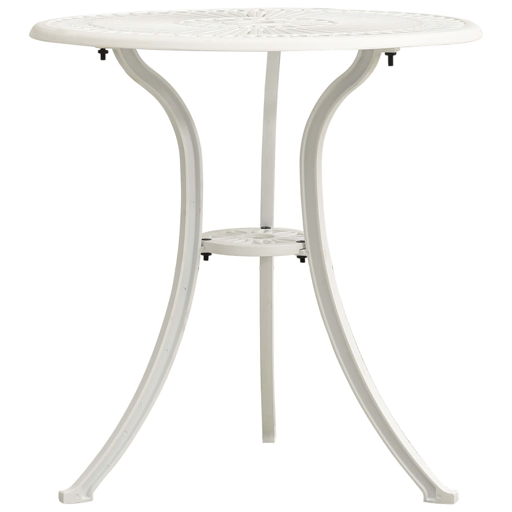 3 Piece Bistro Set Cast Aluminium White- Outdoor Furniture Sets - HomeShopIreland - Home Shop Ireland - Outdoor Furniture Sets - 3 Piece Bistro Set Cast Aluminium White