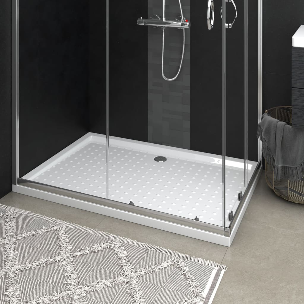Shower Base Tray with Dots White 80x120x4 cm ABS- Shower Bases - HomeShopIreland - Home Shop Ireland - Shower Bases - Shower Base Tray with Dots White 80x120x4 cm ABS