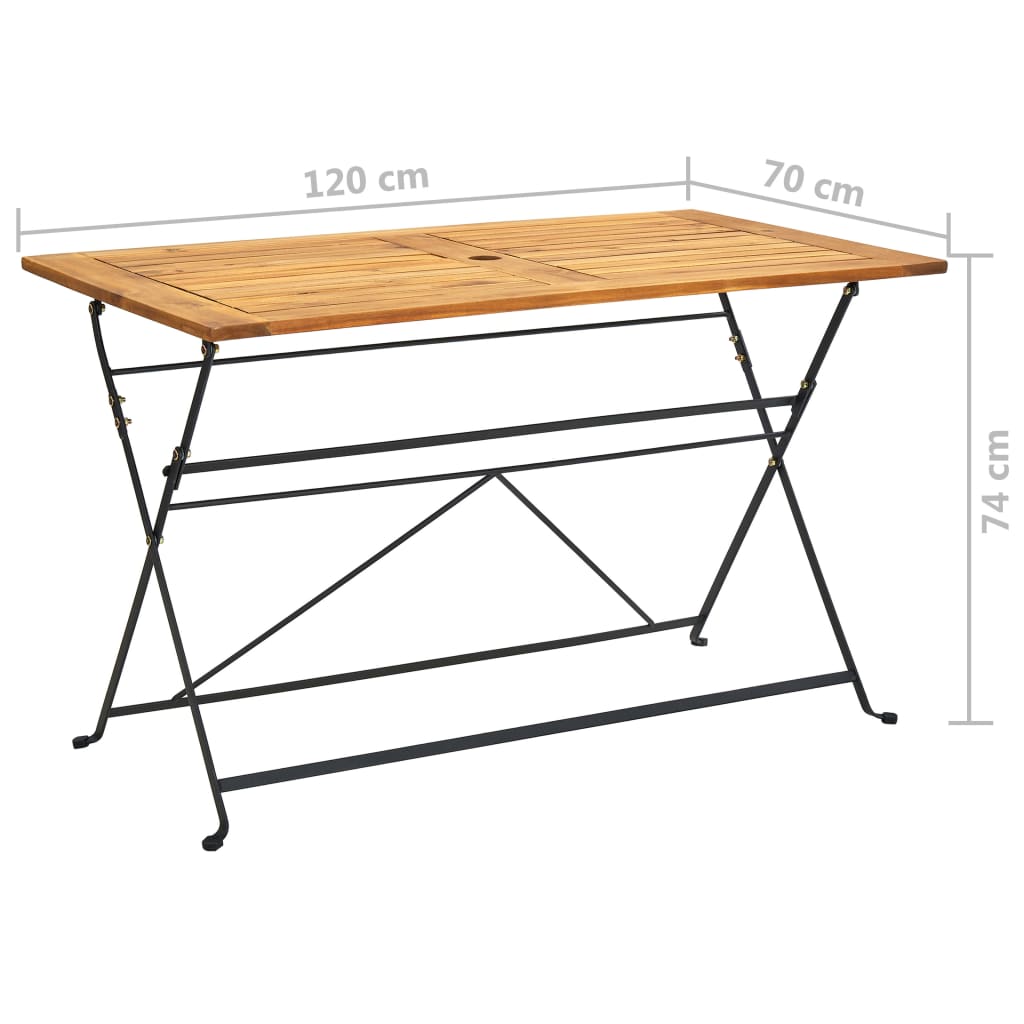 5 Piece Folding Outdoor Dining Set Solid Acacia Wood- Outdoor Furniture Sets - HomeShopIreland - Home Shop Ireland - Outdoor Furniture Sets - 5 Piece Folding Outdoor Dining Set Solid Acacia Wood