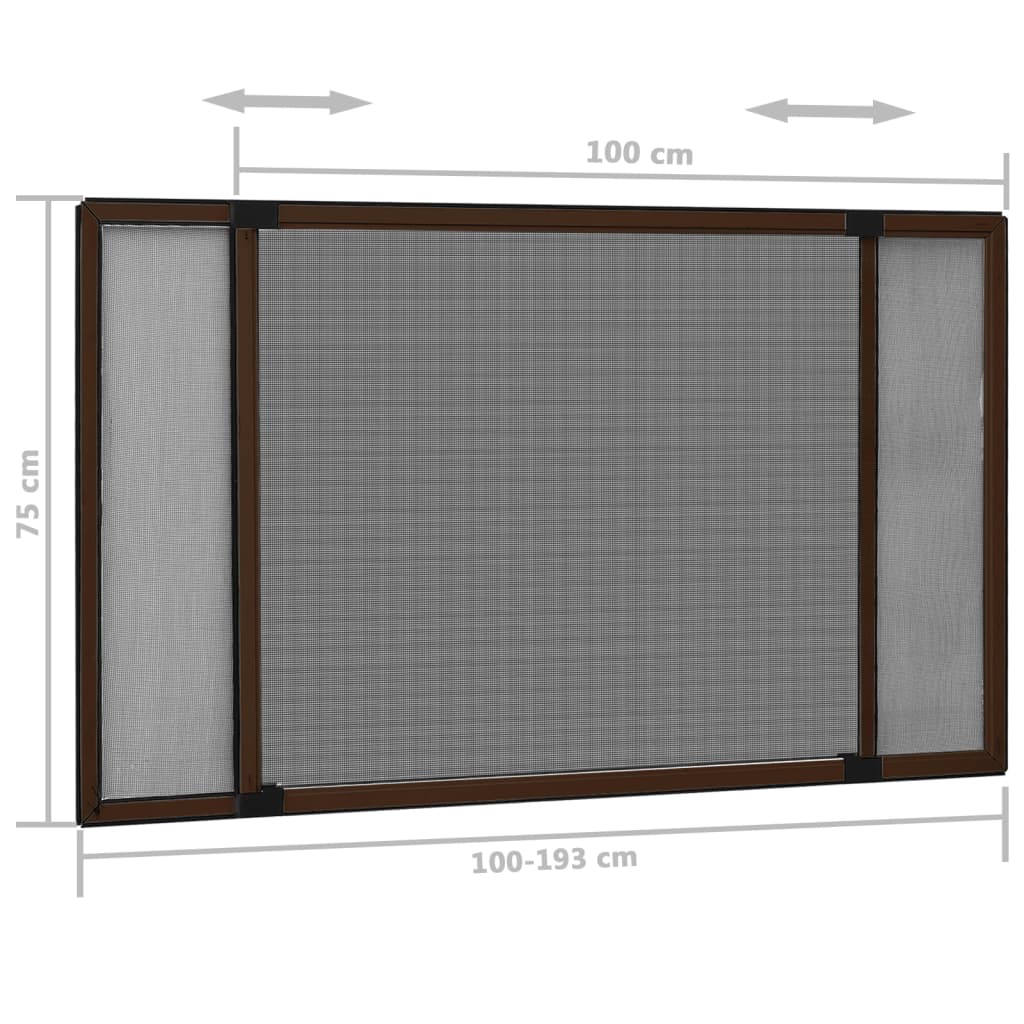 Extendable Insect Screen for Windows Brown- Window Screens - HomeShopIreland - Home Shop Ireland - Window Screens - Extendable Insect Screen for Windows Brown