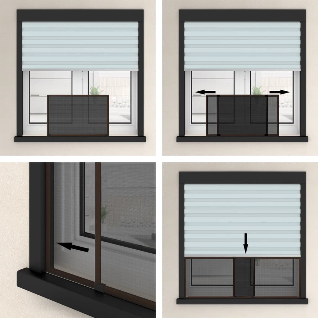Extendable Insect Screen for Windows Brown- Window Screens - HomeShopIreland - Home Shop Ireland - Window Screens - Extendable Insect Screen for Windows Brown