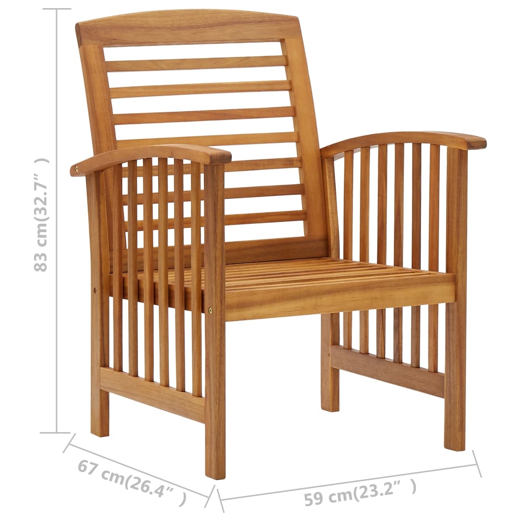 5 Piece Garden Lounge Set Solid Acacia Wood- Outdoor Furniture Sets - HomeShopIreland - Home Shop Ireland - Outdoor Furniture Sets - 5 Piece Garden Lounge Set Solid Acacia Wood