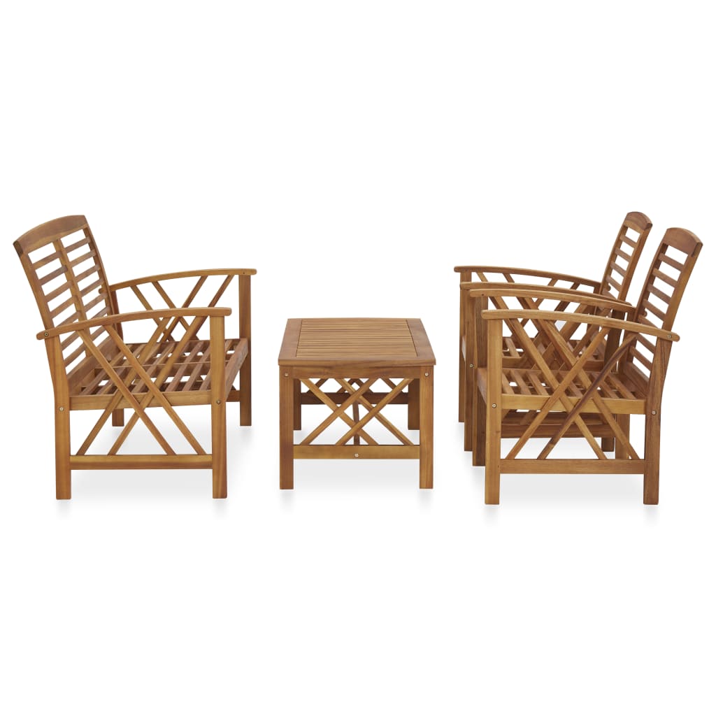 4 Piece Garden Lounge Set Solid Acacia Wood- Outdoor Furniture Sets - HomeShopIreland - Home Shop Ireland - Outdoor Furniture Sets - 4 Piece Garden Lounge Set Solid Acacia Wood