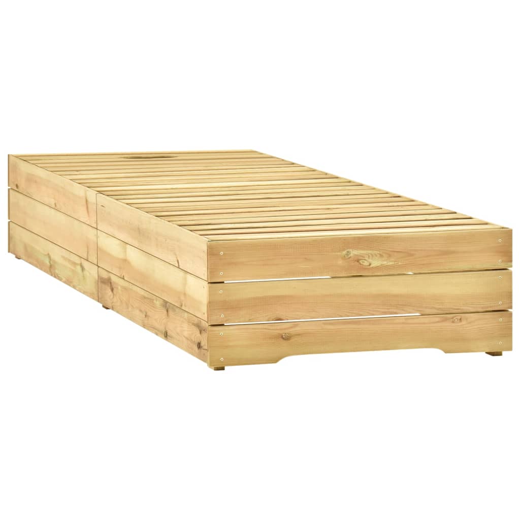 Sun Lounger with Table Green Impregnated Pinewood- Sunloungers - HomeShopIreland - Home Shop Ireland - Sunloungers - Sun Lounger with Table Green Impregnated Pinewood