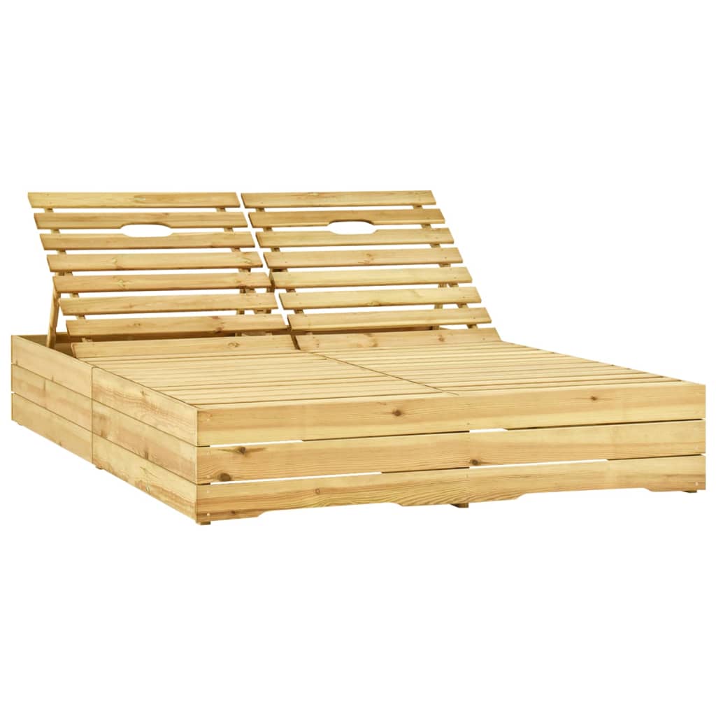 Double Sun Lounger Green Impregnated Pinewood- Sunloungers - HomeShopIreland - Home Shop Ireland - Sunloungers - Double Sun Lounger Green Impregnated Pinewood