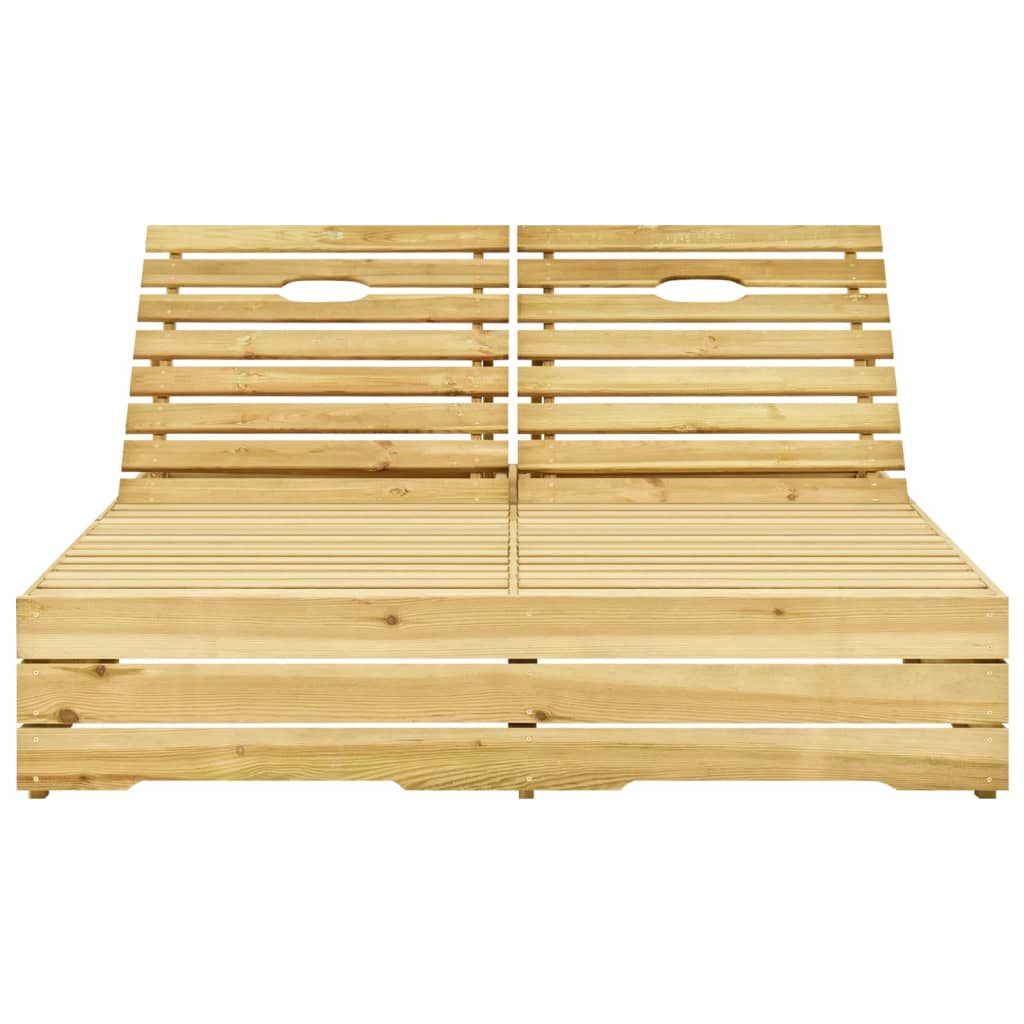 Double Sun Lounger Green Impregnated Pinewood- Sunloungers - HomeShopIreland - Home Shop Ireland - Sunloungers - Double Sun Lounger Green Impregnated Pinewood