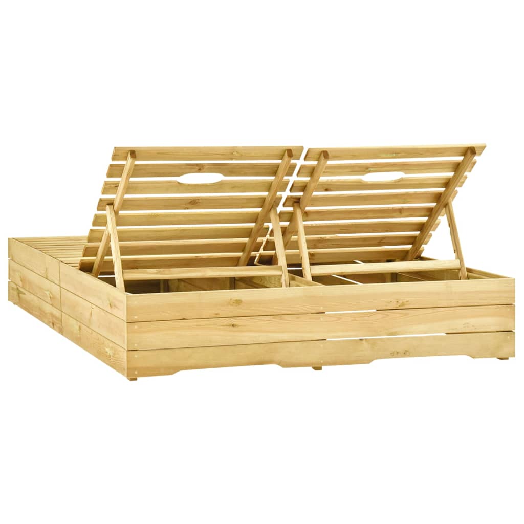 Double Sun Lounger Green Impregnated Pinewood- Sunloungers - HomeShopIreland - Home Shop Ireland - Sunloungers - Double Sun Lounger Green Impregnated Pinewood