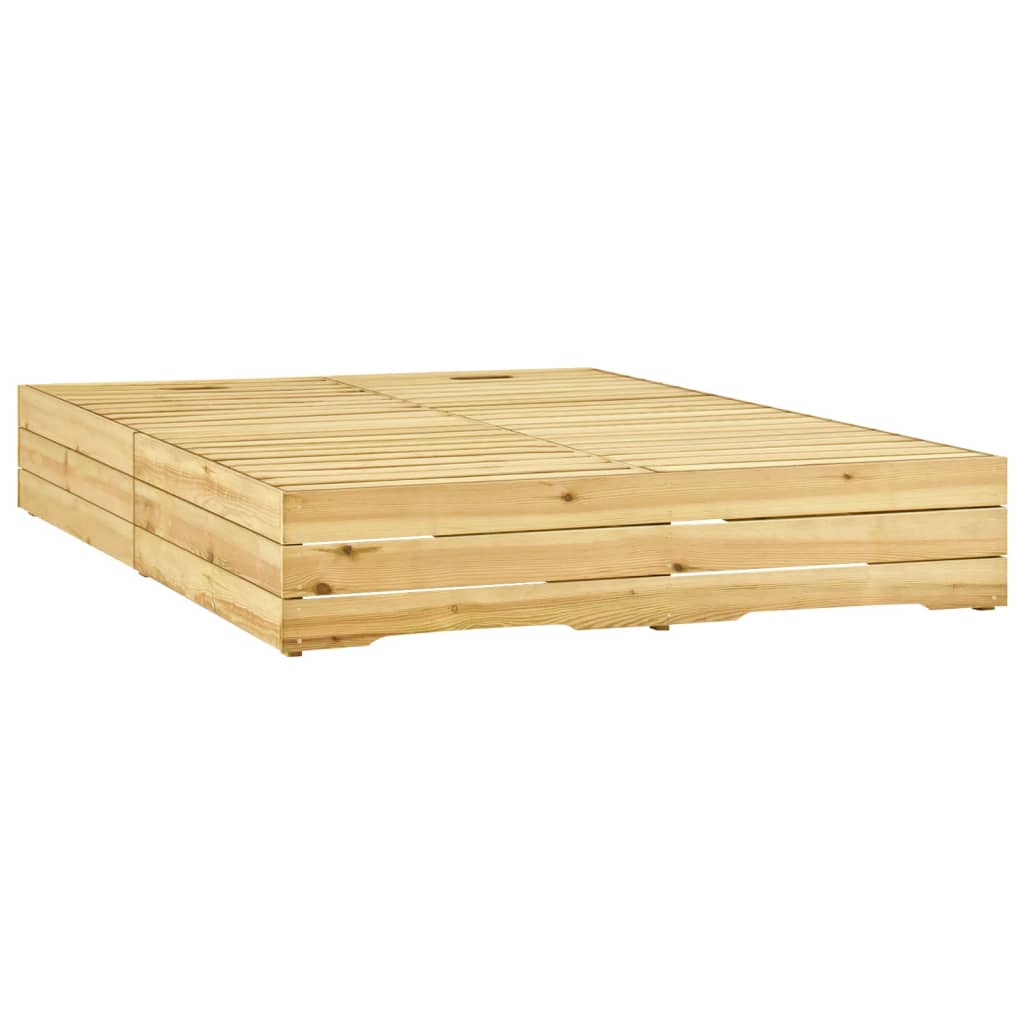 Double Sun Lounger Green Impregnated Pinewood- Sunloungers - HomeShopIreland - Home Shop Ireland - Sunloungers - Double Sun Lounger Green Impregnated Pinewood