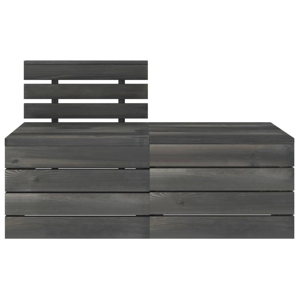 2 Piece Garden Pallet Lounge Set Solid Pinewood Dark Grey- Outdoor Furniture Sets - HomeShopIreland - Home Shop Ireland - Outdoor Furniture Sets - 2 Piece Garden Pallet Lounge Set Solid Pinewood Dark Grey