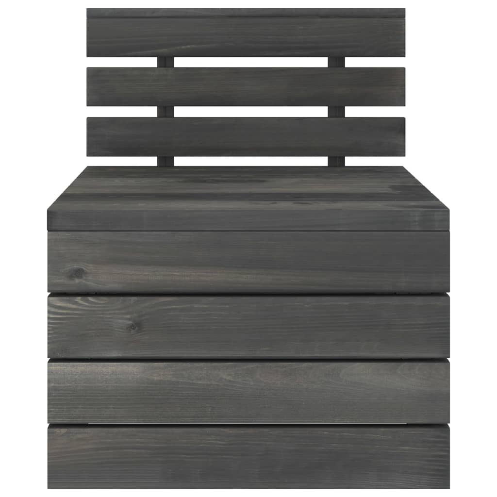 2 Piece Garden Pallet Lounge Set Solid Pinewood Dark Grey- Outdoor Furniture Sets - HomeShopIreland - Home Shop Ireland - Outdoor Furniture Sets - 2 Piece Garden Pallet Lounge Set Solid Pinewood Dark Grey