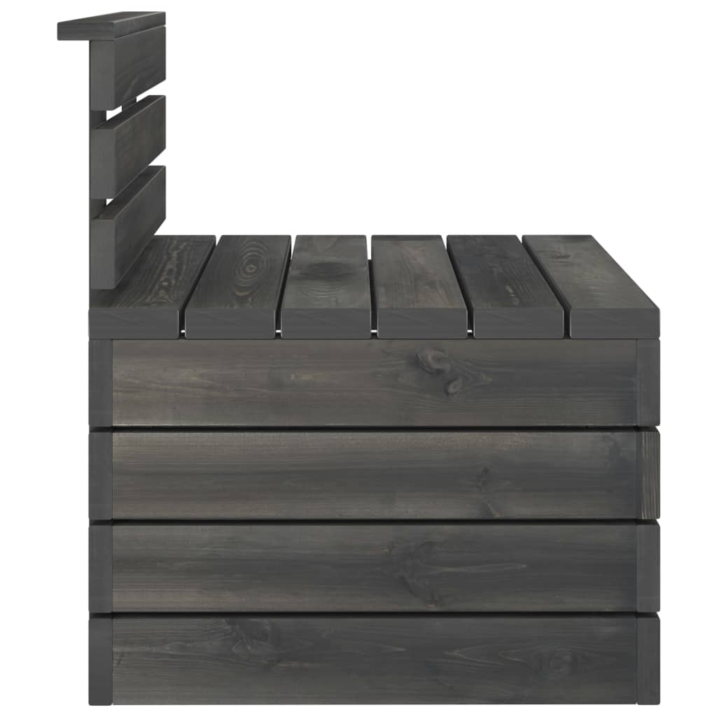 2 Piece Garden Pallet Lounge Set Solid Pinewood Dark Grey- Outdoor Furniture Sets - HomeShopIreland - Home Shop Ireland - Outdoor Furniture Sets - 2 Piece Garden Pallet Lounge Set Solid Pinewood Dark Grey