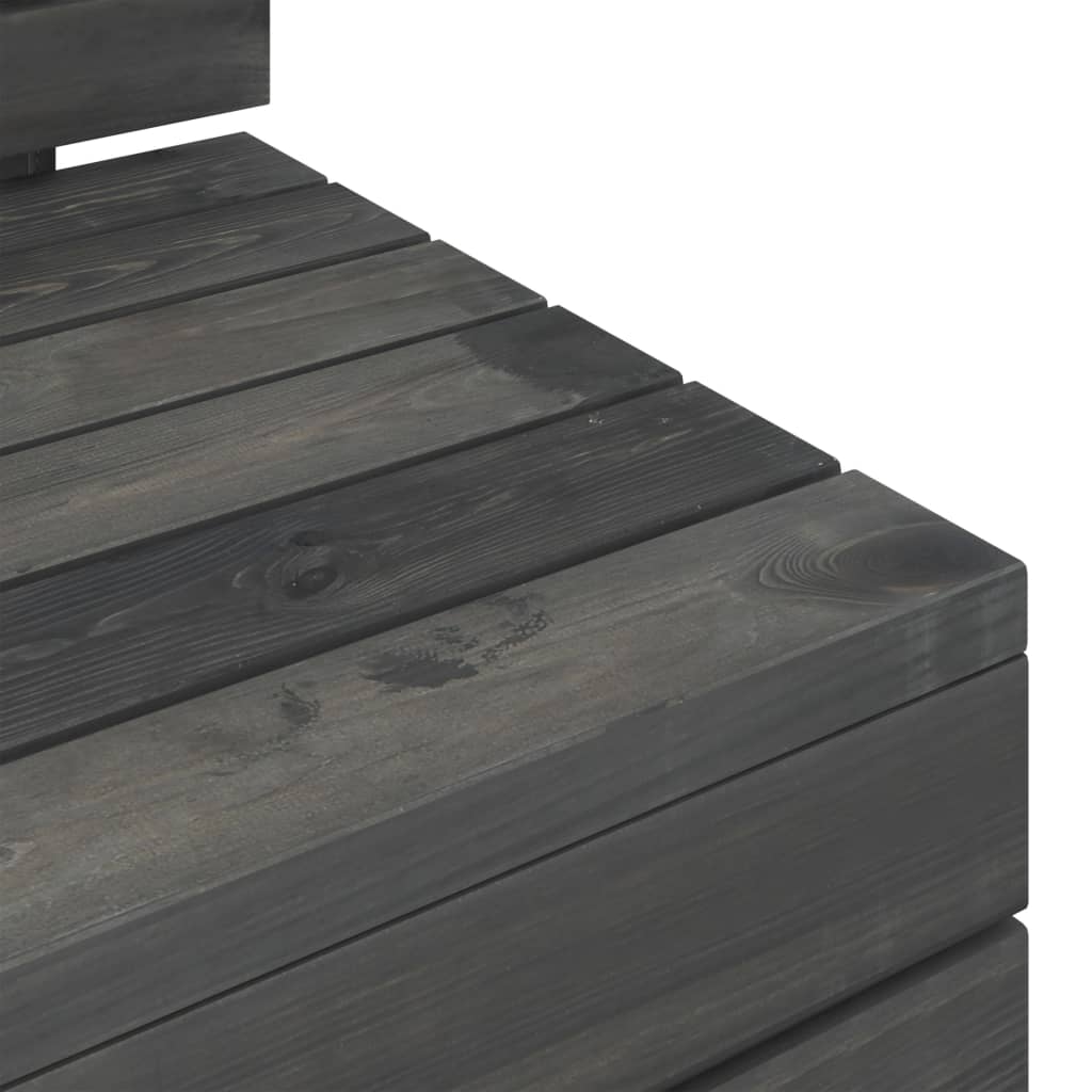 2 Piece Garden Pallet Lounge Set Solid Pinewood Dark Grey- Outdoor Furniture Sets - HomeShopIreland - Home Shop Ireland - Outdoor Furniture Sets - 2 Piece Garden Pallet Lounge Set Solid Pinewood Dark Grey