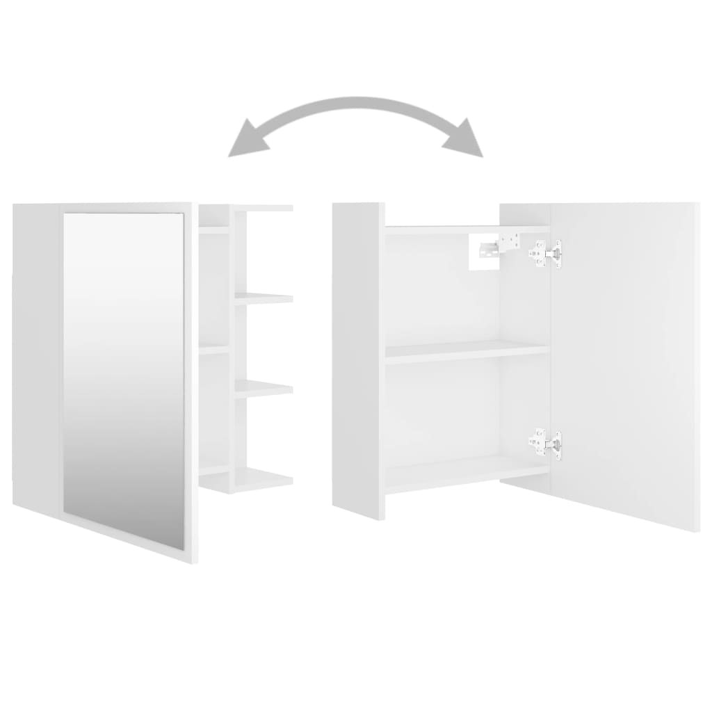 Bathroom Mirror Cabinet White 62.5x20.5x64 cm Chipboard- Bathroom Vanity Units - HomeShopIreland - Home Shop Ireland - Bathroom Vanity Units - Bathroom Mirror Cabinet White 62.5x20.5x64 cm Chipboard