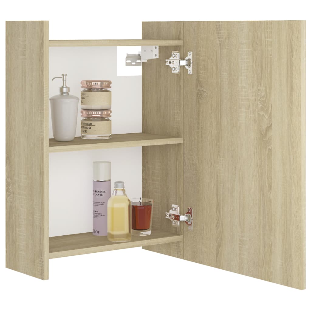 Bathroom Mirror Cabinet Sonoma Oak 62.5x20.5x64 cm Chipboard- Bathroom Vanity Units - HomeShopIreland - Home Shop Ireland - Bathroom Vanity Units - Bathroom Mirror Cabinet Sonoma Oak 62.5x20.5x64 cm Chipboard