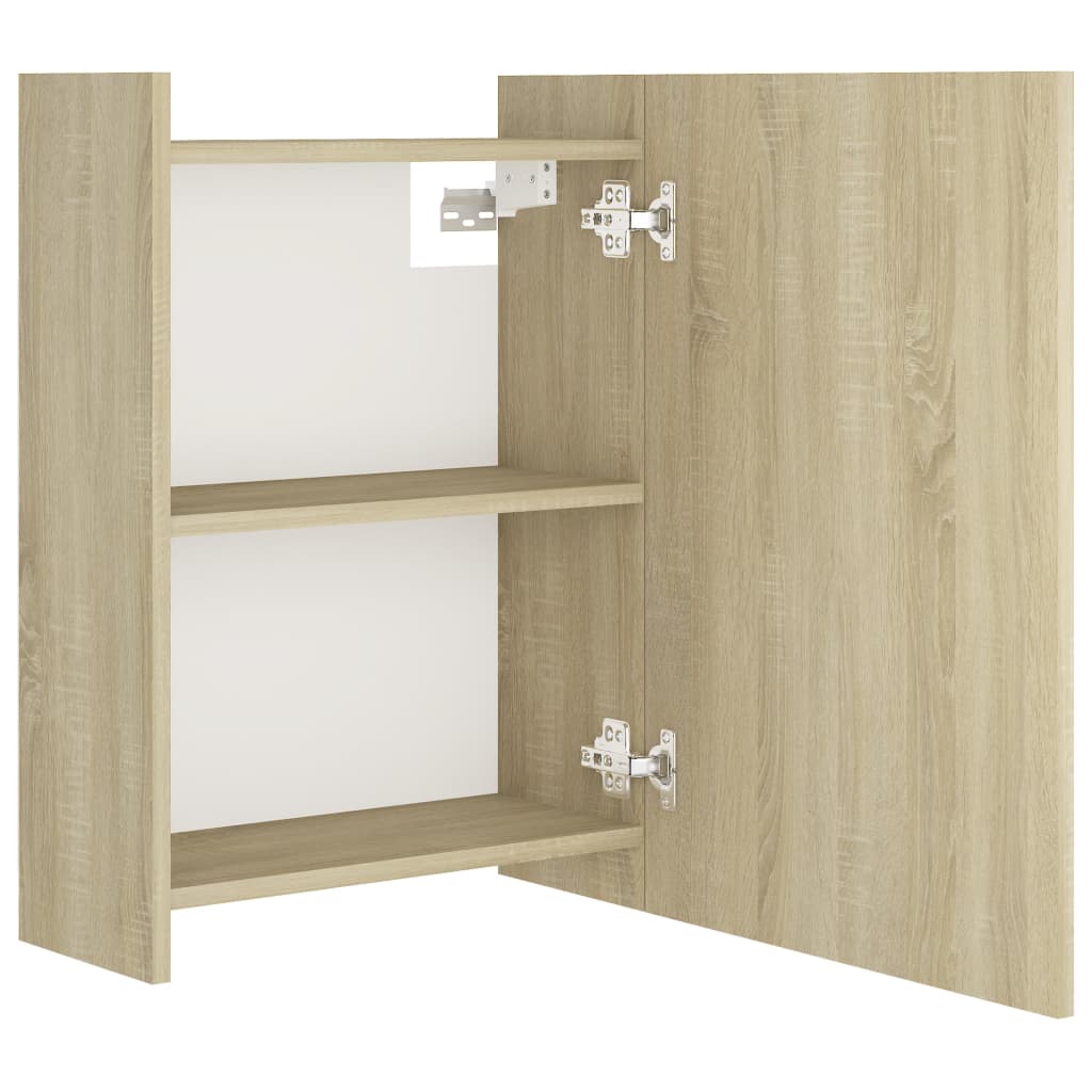 Bathroom Mirror Cabinet Sonoma Oak 62.5x20.5x64 cm Chipboard- Bathroom Vanity Units - HomeShopIreland - Home Shop Ireland - Bathroom Vanity Units - Bathroom Mirror Cabinet Sonoma Oak 62.5x20.5x64 cm Chipboard