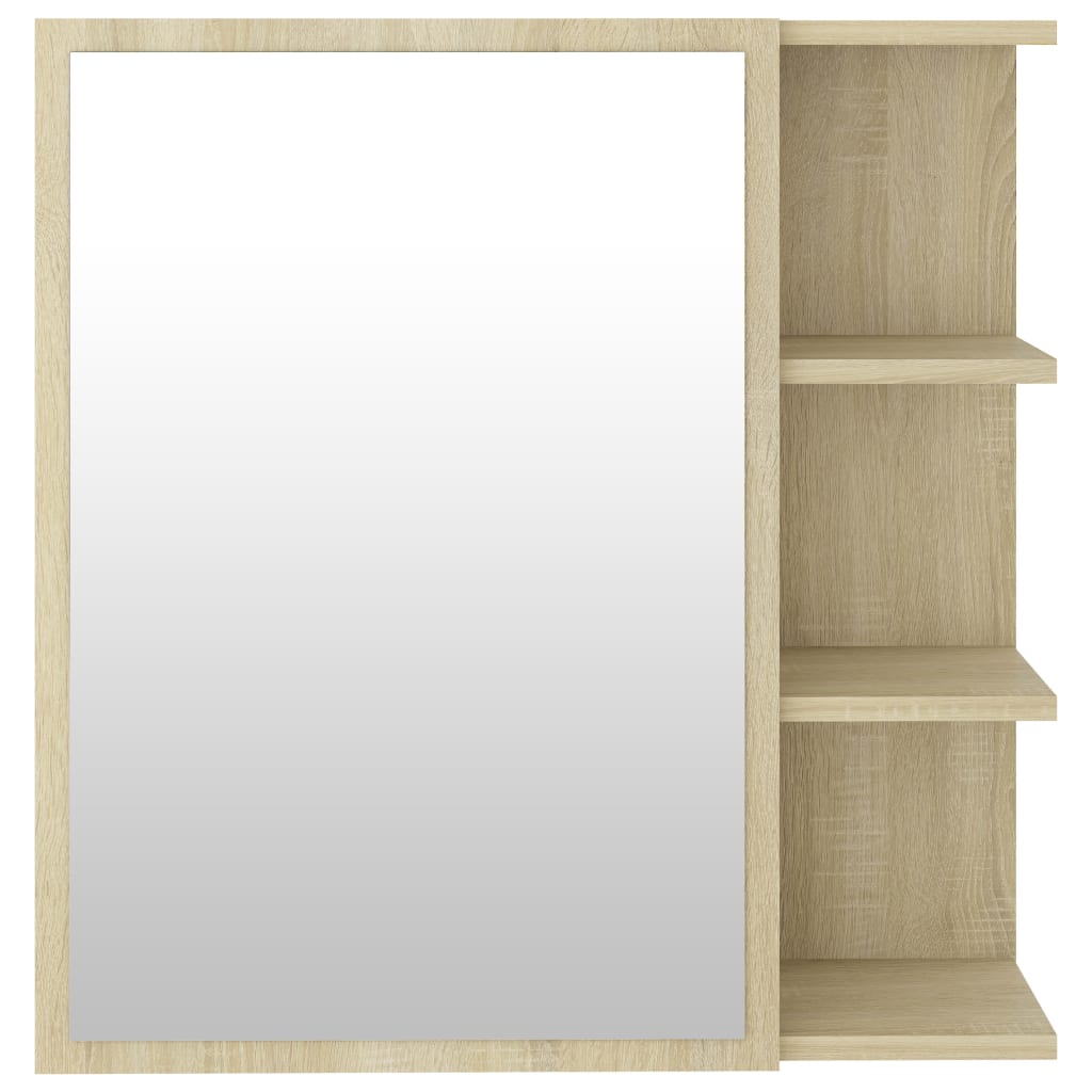Bathroom Mirror Cabinet Sonoma Oak 62.5x20.5x64 cm Chipboard- Bathroom Vanity Units - HomeShopIreland - Home Shop Ireland - Bathroom Vanity Units - Bathroom Mirror Cabinet Sonoma Oak 62.5x20.5x64 cm Chipboard